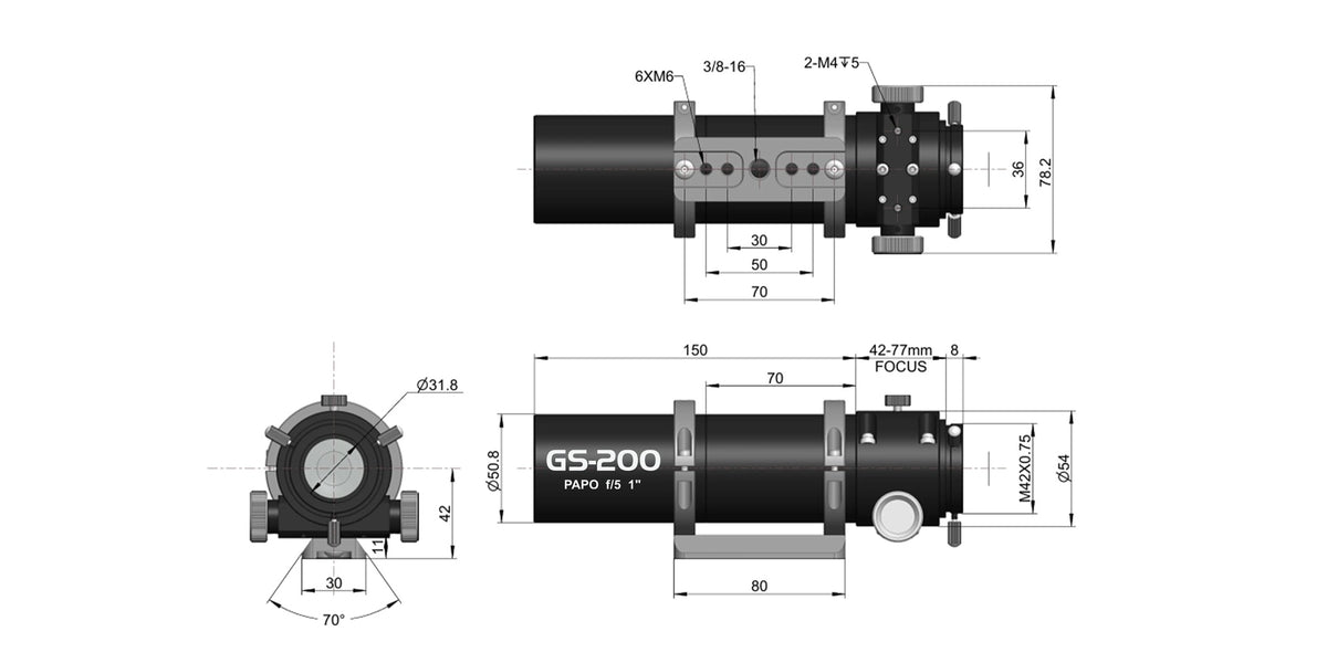 Giordano® GIO-GS200AR – Telescopio Guida Apocromatico - Guide Scope - immagine 2
