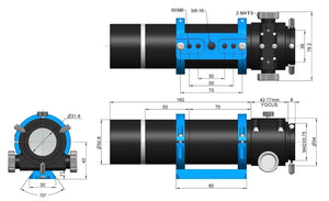 GIORDANO® FS-200AR – Telescopio Guida 200mm f/4.5 con Anelli di supporto - immagine 4