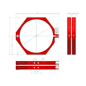 PrimaLuceLab anelli di sostegno rohrschellen plus 180 mm per connessioni e supporto del setup astronomico