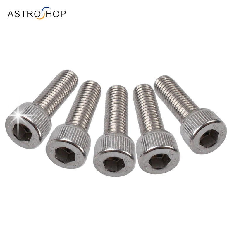 Sie benötigen 2 Edelstahlschrauben mit 1/4-Zoll-Steigung, Größe 304 und 16 mm Länge.