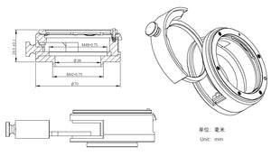 ZWO cassetto porta filtri adattatore filtri per obiettivi canon per collegare accessori fotografici o astronomici