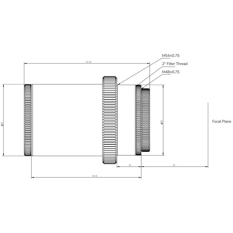 Reductor Omegon Pro 0,75x para ED APO triplete 61/360 