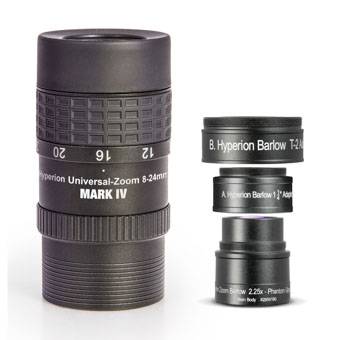 Hyperion® Universal Zoom Mark IV Set, Oculare e 2.25x Barlow Accessorio Ottico