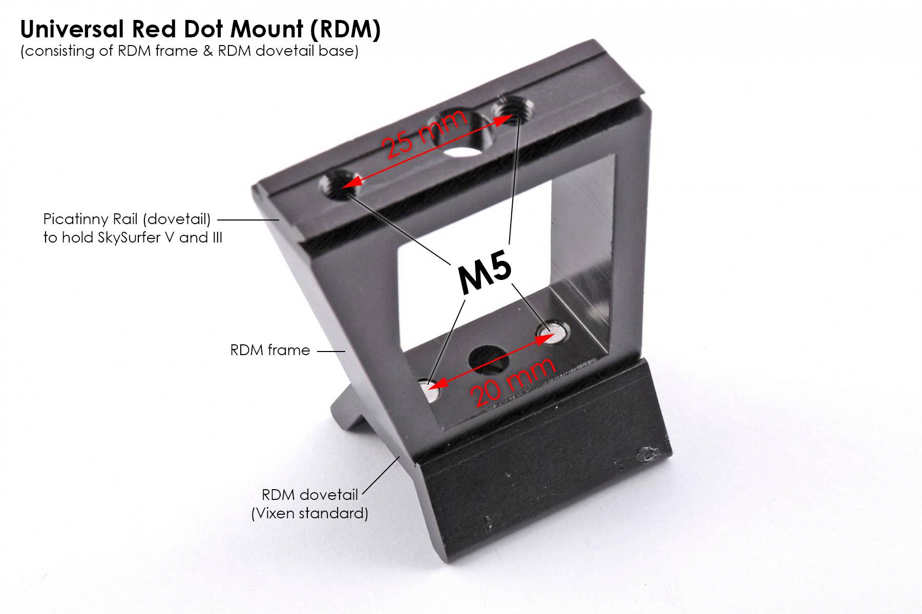 Universal Red Dot Mount RDM Accessorio Ottico