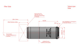 TZ-3 Telecentric System 2" Research Grade (3x focal length) Osservazione Solare H-Alpha