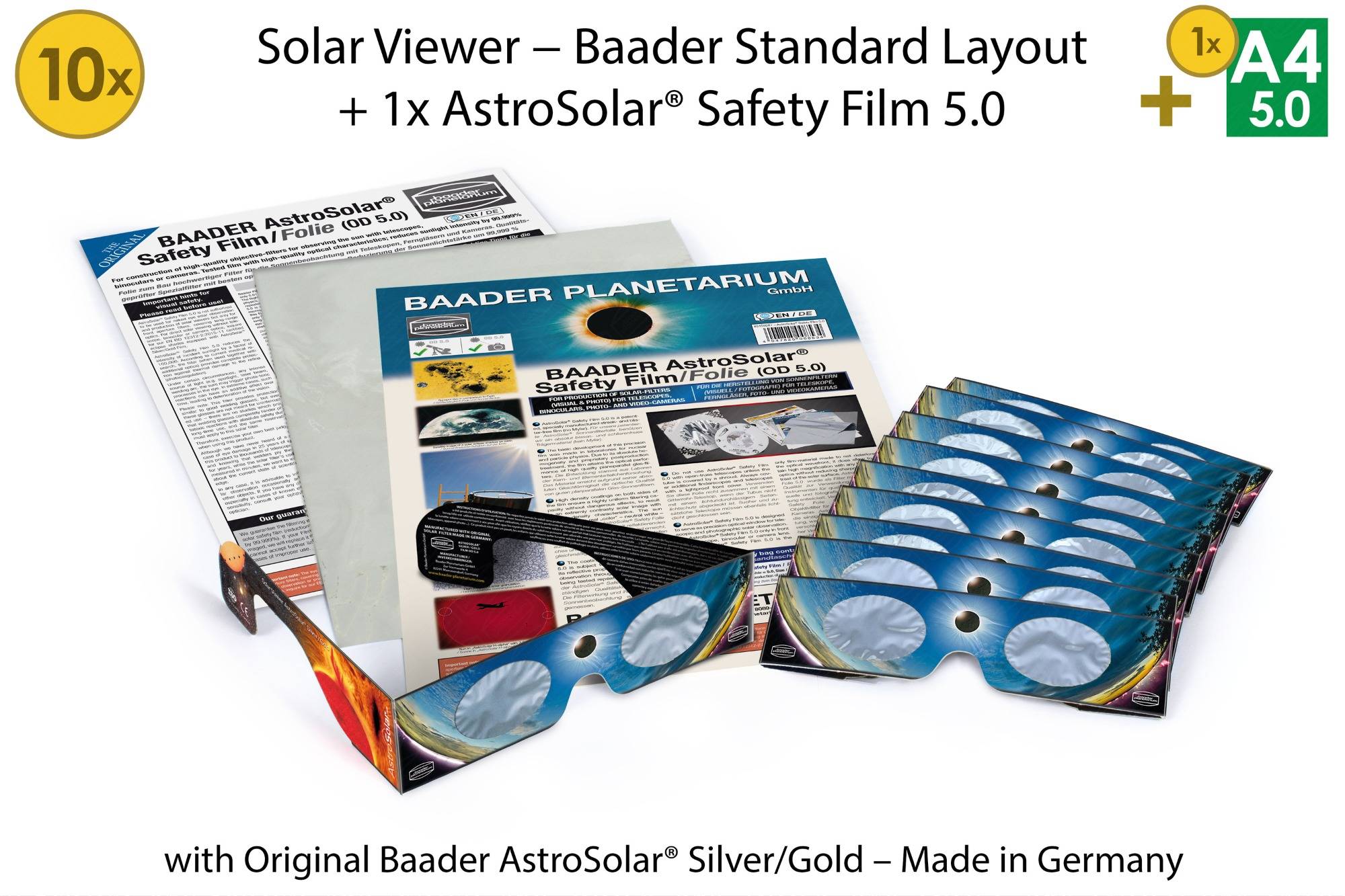 Bundle: AstroSolar Safety Film e Solare Viewers Filtro Solare (Luce Bianca)