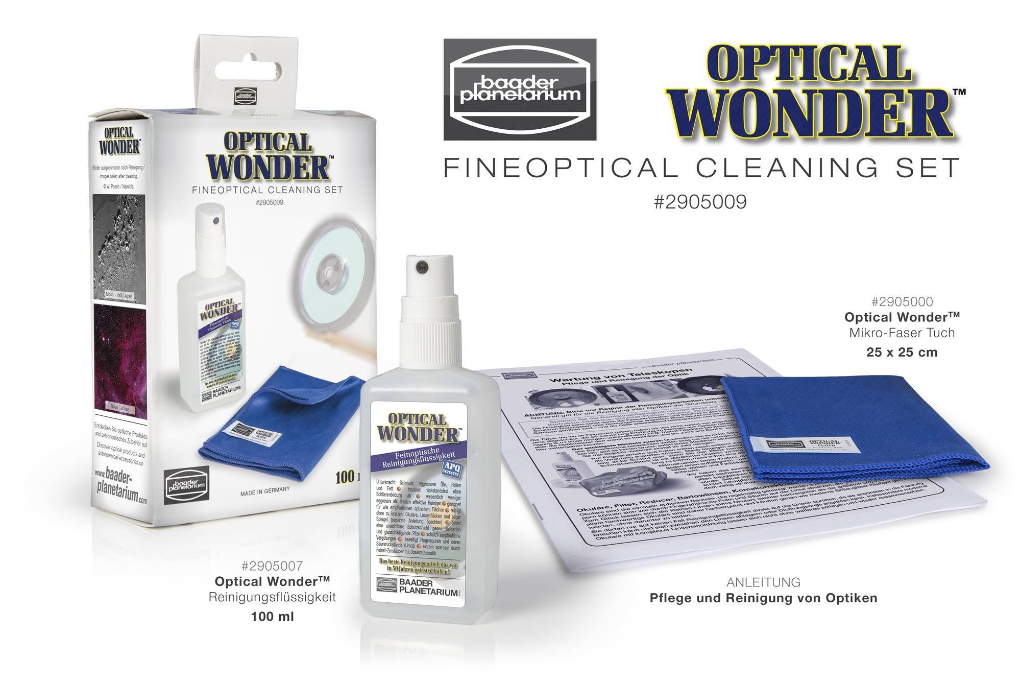 Optical Wonder™ Set (Cleaning Fluid e Cloth) Accessorio Ottico