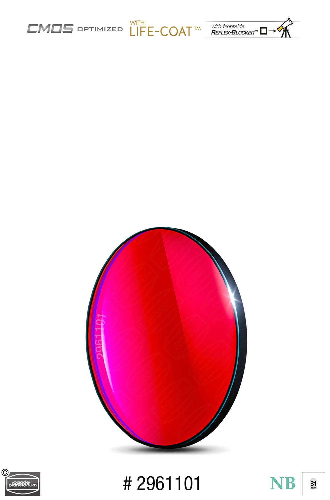 Baader H-alpha Banda Stretta-Filtri (6.5nm) CMOS-ottimizzato Filtro a Banda Stretta (Nebulare)