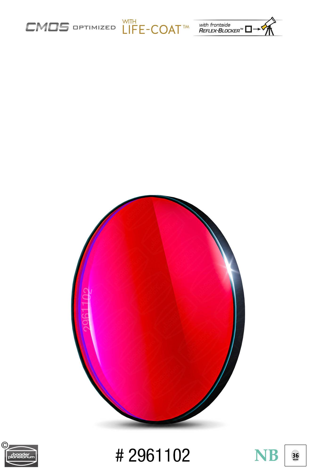 Baader H-alpha Banda Stretta-Filtri (6.5nm) CMOS-ottimizzato Filtro a Banda Stretta (Nebulare)