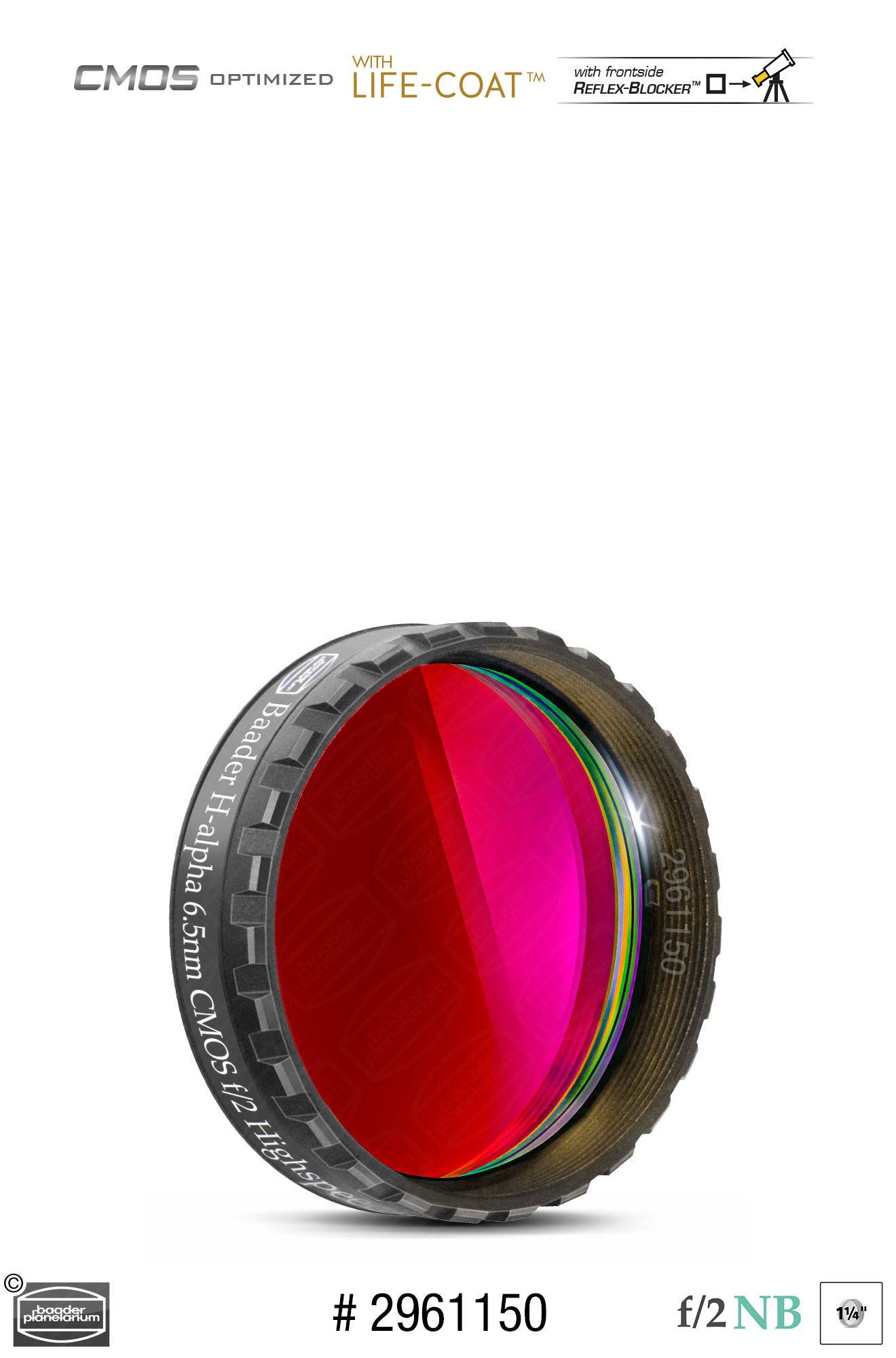 Baader H-alpha f/2 Highspeed-Filtri (6.5nm) CMOS-ottimizzato Filtro a Banda Stretta (Nebulare)
