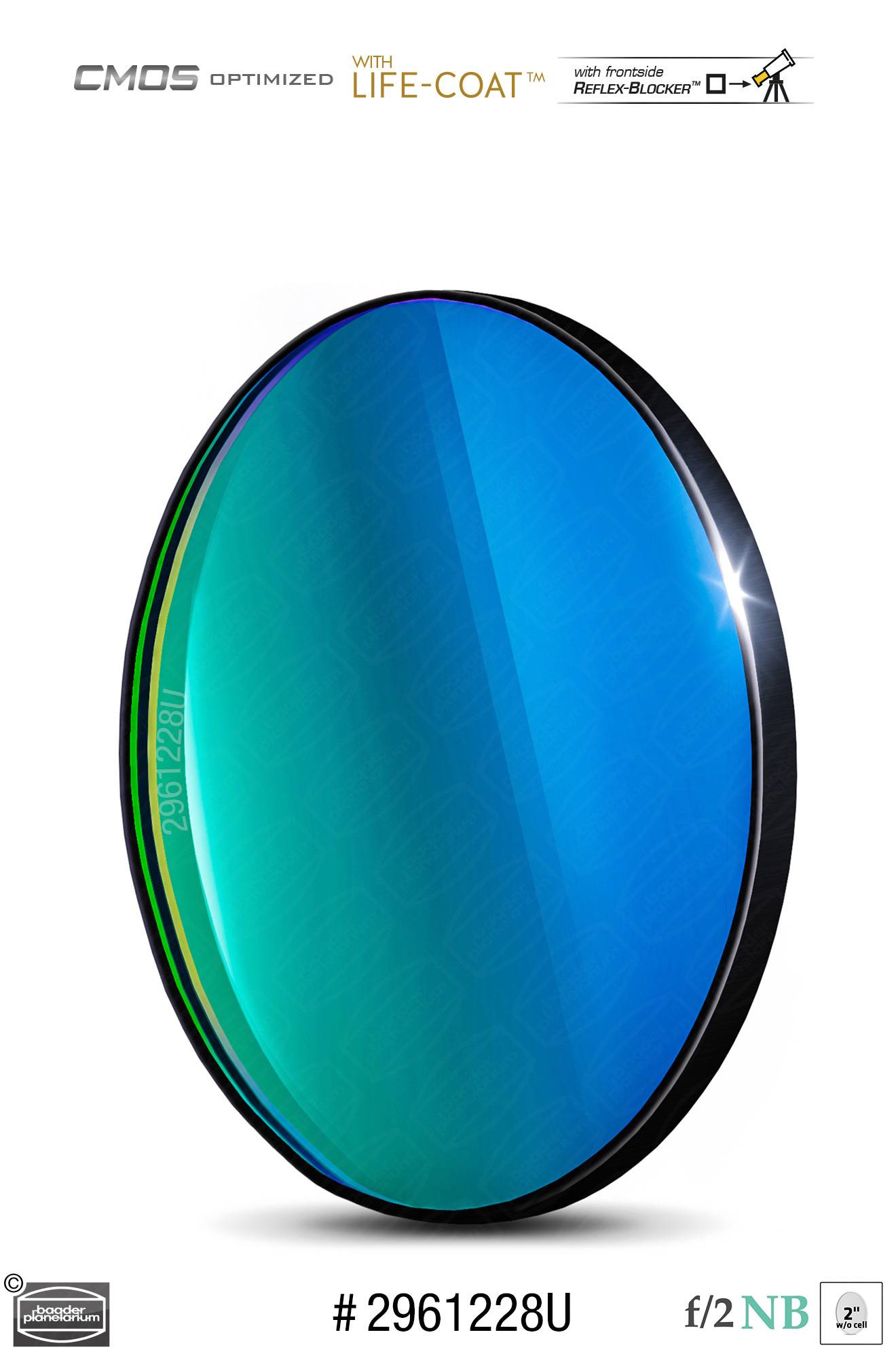 Baader O-III f/2 Highspeed-Filtri (6.5nm) CMOS-ottimizzato Filtro a Banda Stretta (Nebulare)