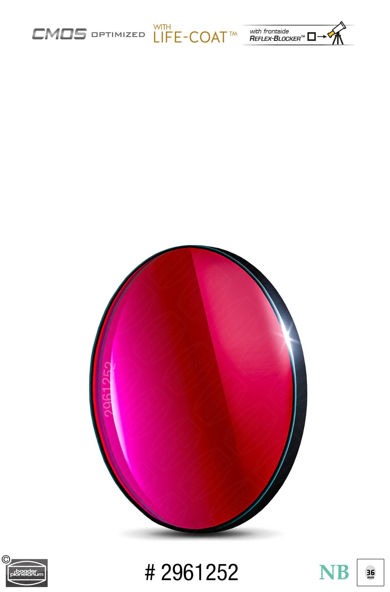 Baader S-II Banda Stretta-Filtri (6.5nm) CMOS-ottimizzato Filtro a Banda Stretta (Nebulare)