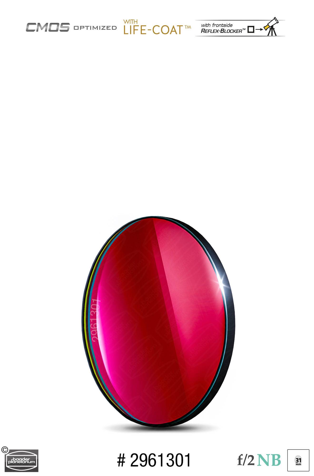Baader S-II f/2 Highspeed-Filtri (6.5nm) CMOS-ottimizzato Filtro a Banda Stretta (Nebulare)
