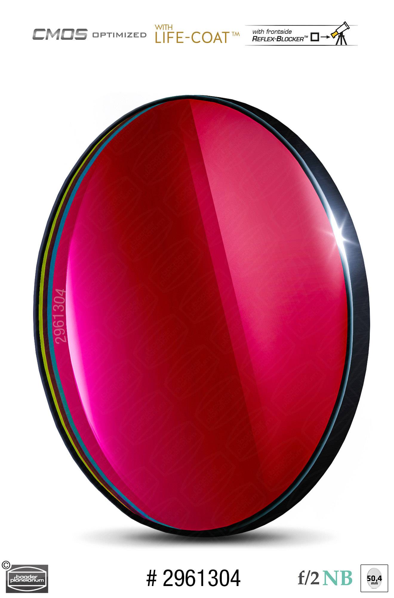 Baader S-II f/2 Highspeed-Filtri (6.5nm) CMOS-ottimizzato Filtro a Banda Stretta (Nebulare)