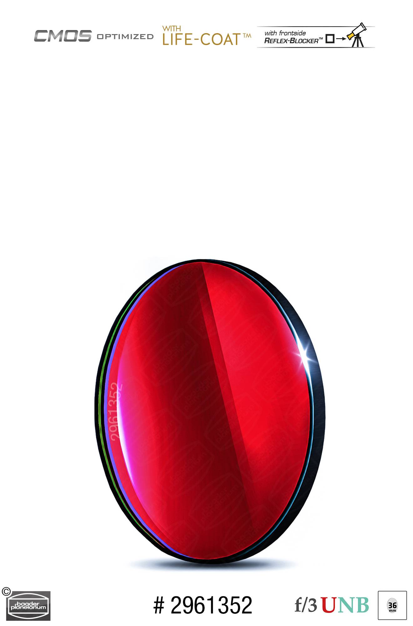 H-alpha f/3 Ultra-Highspeed Filtro (3.5nm) CMOS-ottimizzato Filtro a Banda Stretta (Nebulare)