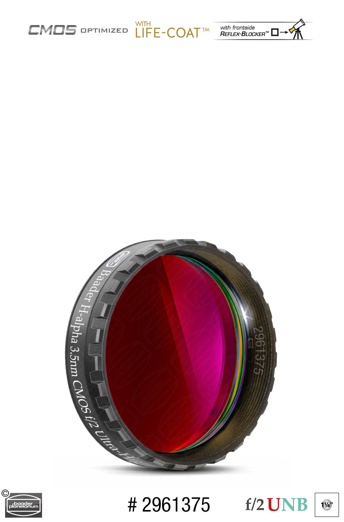 Baader H-alpha f/2 Ultra-Highspeed-Filtri (3.5nm) CMOS-ottimizzato Filtro a Banda Stretta (Nebulare)