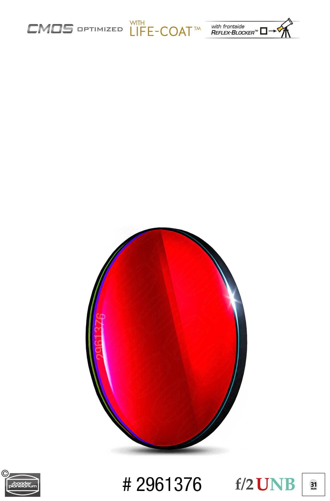 Baader H-alpha f/2 Ultra-Highspeed-Filtri (3.5nm) CMOS-ottimizzato Filtro a Banda Stretta (Nebulare)
