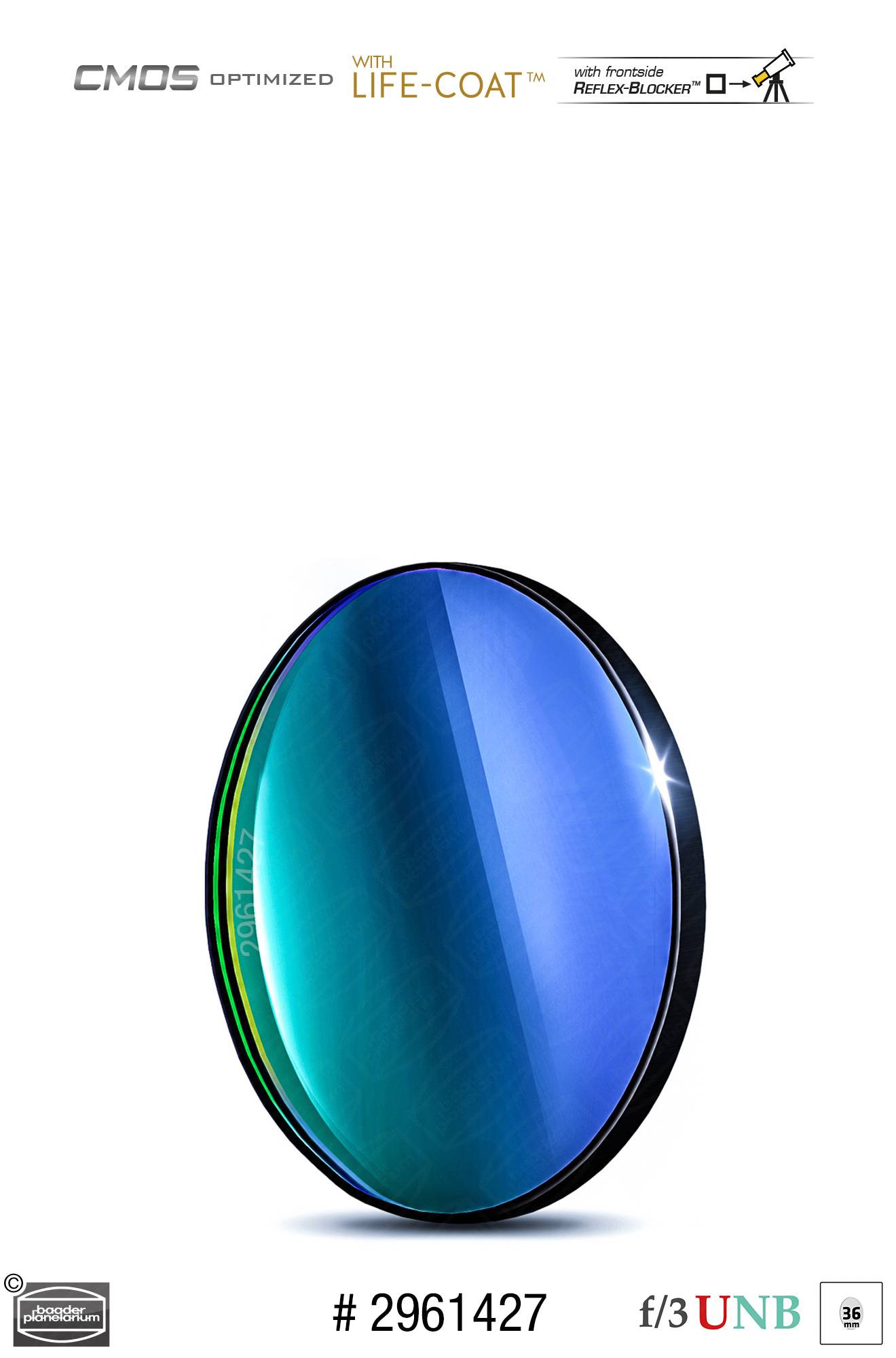 O-III f/3 Ultra-Highspeed Filtro (4nm) CMOS-ottimizzato Filtro a Banda Stretta (Nebulare)
