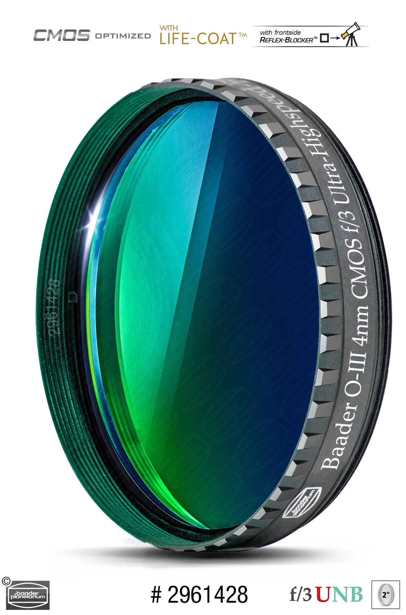 O-III f/3 Ultra-Highspeed Filtro (4nm) CMOS-ottimizzato Filtro a Banda Stretta (Nebulare)