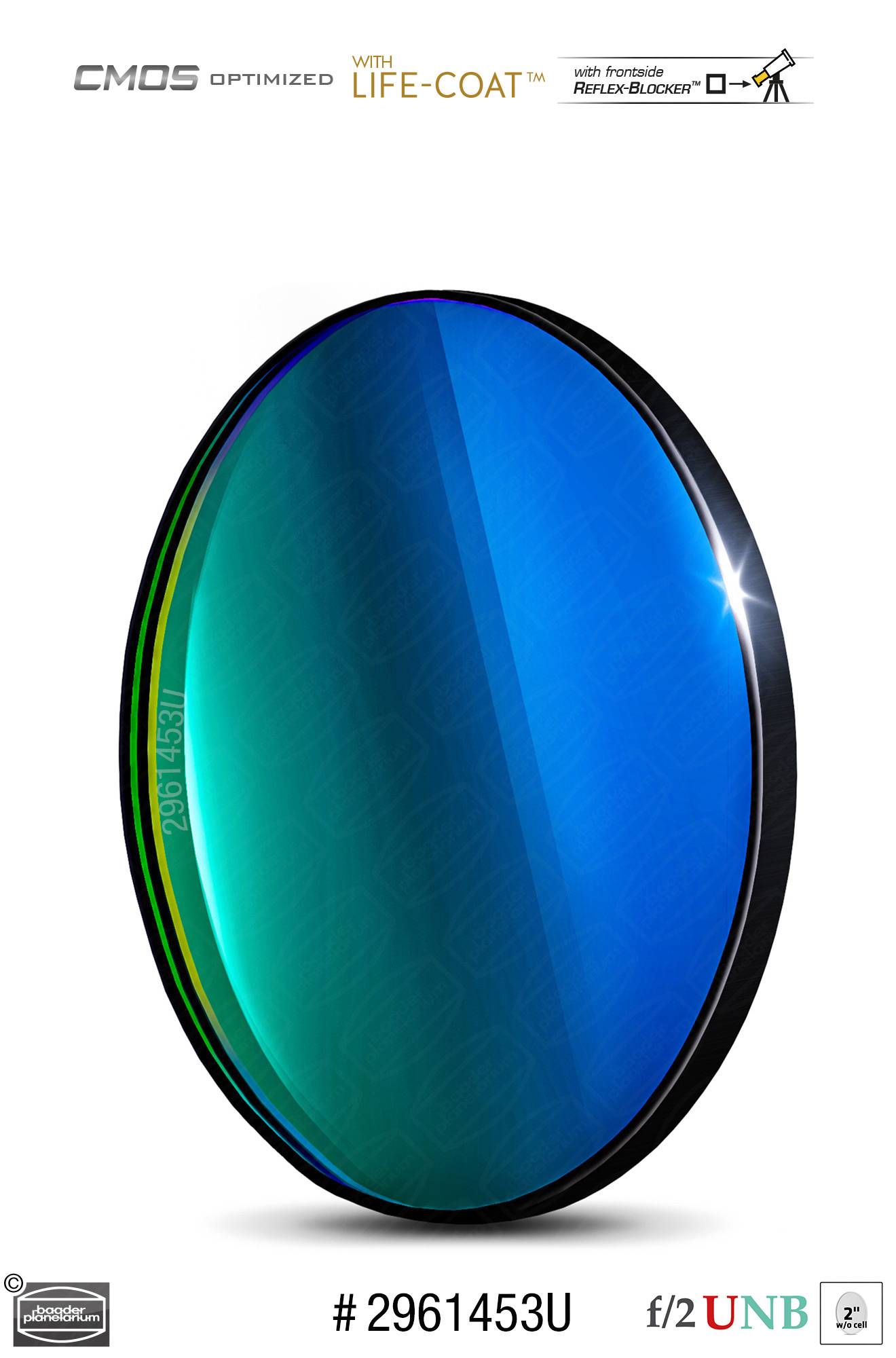 Baader O-III f/2 Ultra-Highspeed-Filtri (4nm) CMOS-ottimizzato Filtro a Banda Stretta (Nebulare)