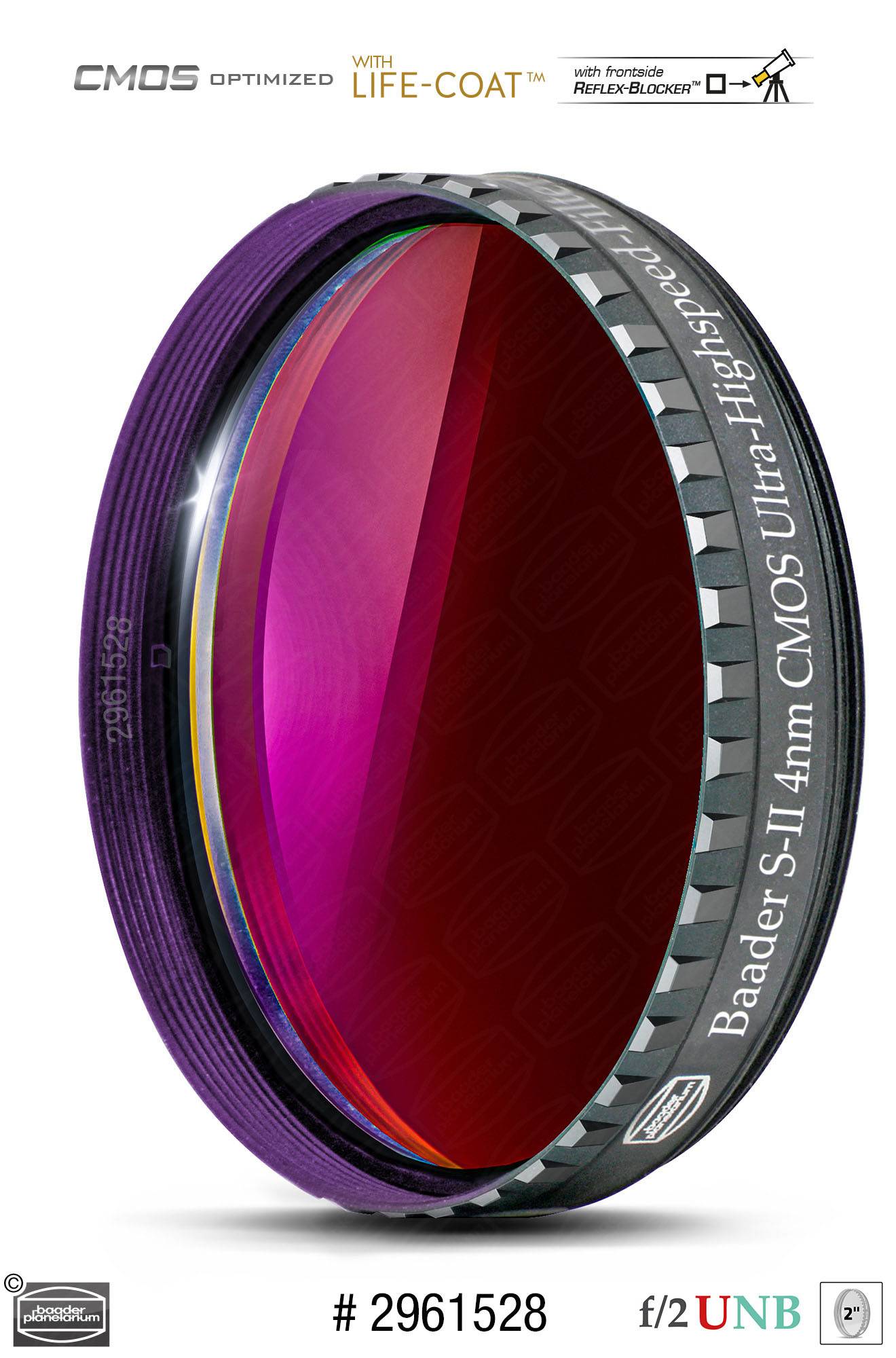 Baader S-II f/2 Ultra-Highspeed-Filtri (4nm) CMOS-ottimizzato Filtro a Banda Stretta (Nebulare)