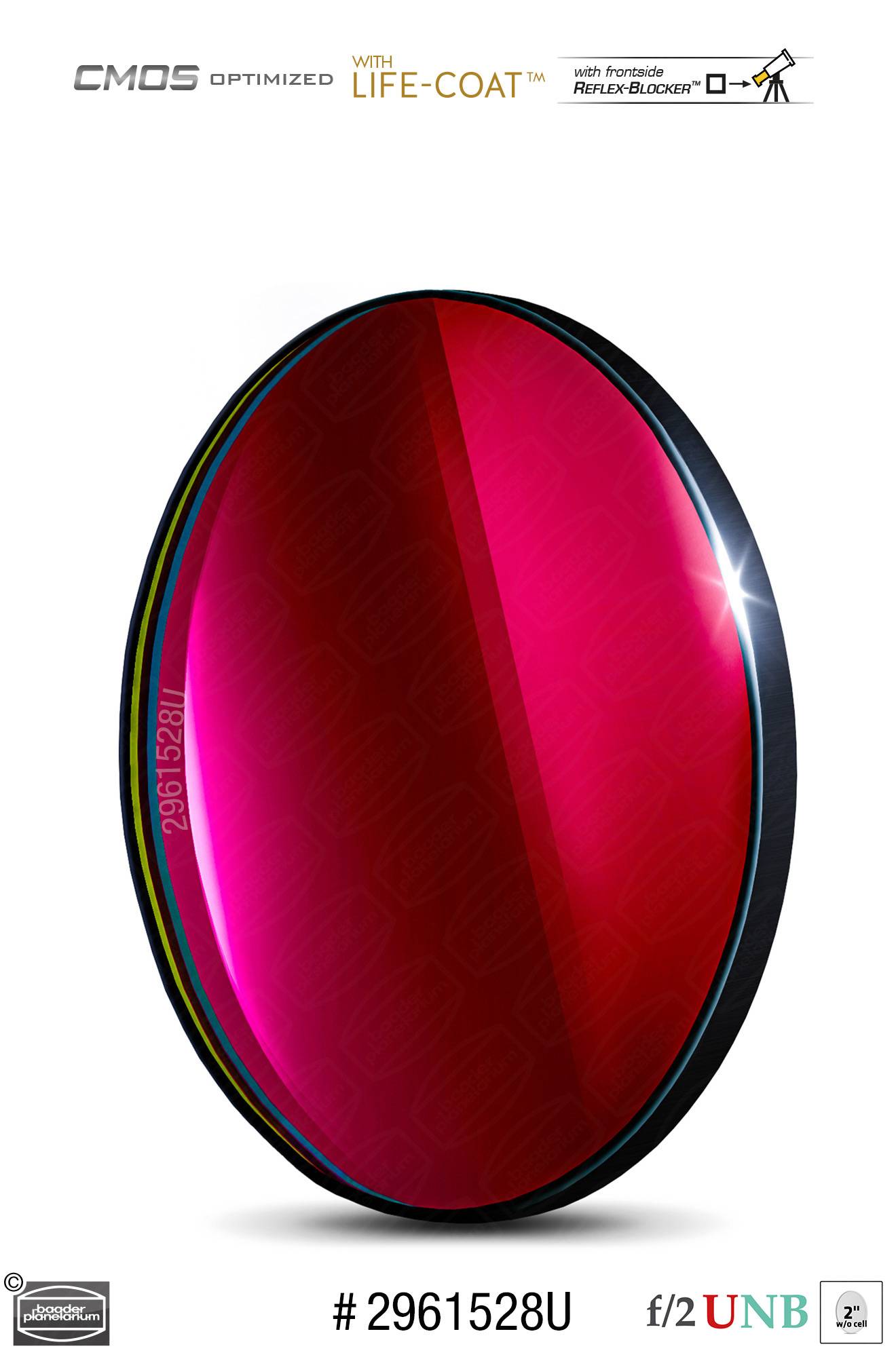 Baader S-II f/2 Ultra-Highspeed-Filtri (4nm) CMOS-ottimizzato Filtro a Banda Stretta (Nebulare)