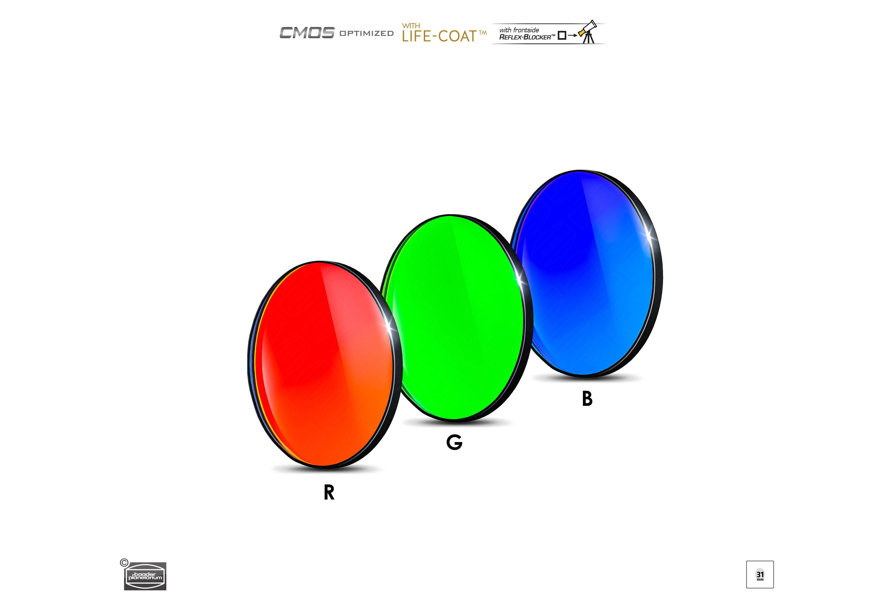 Baader RGB Filtro Set CMOS-ottimizzato Filtro L-RGB / CMOS