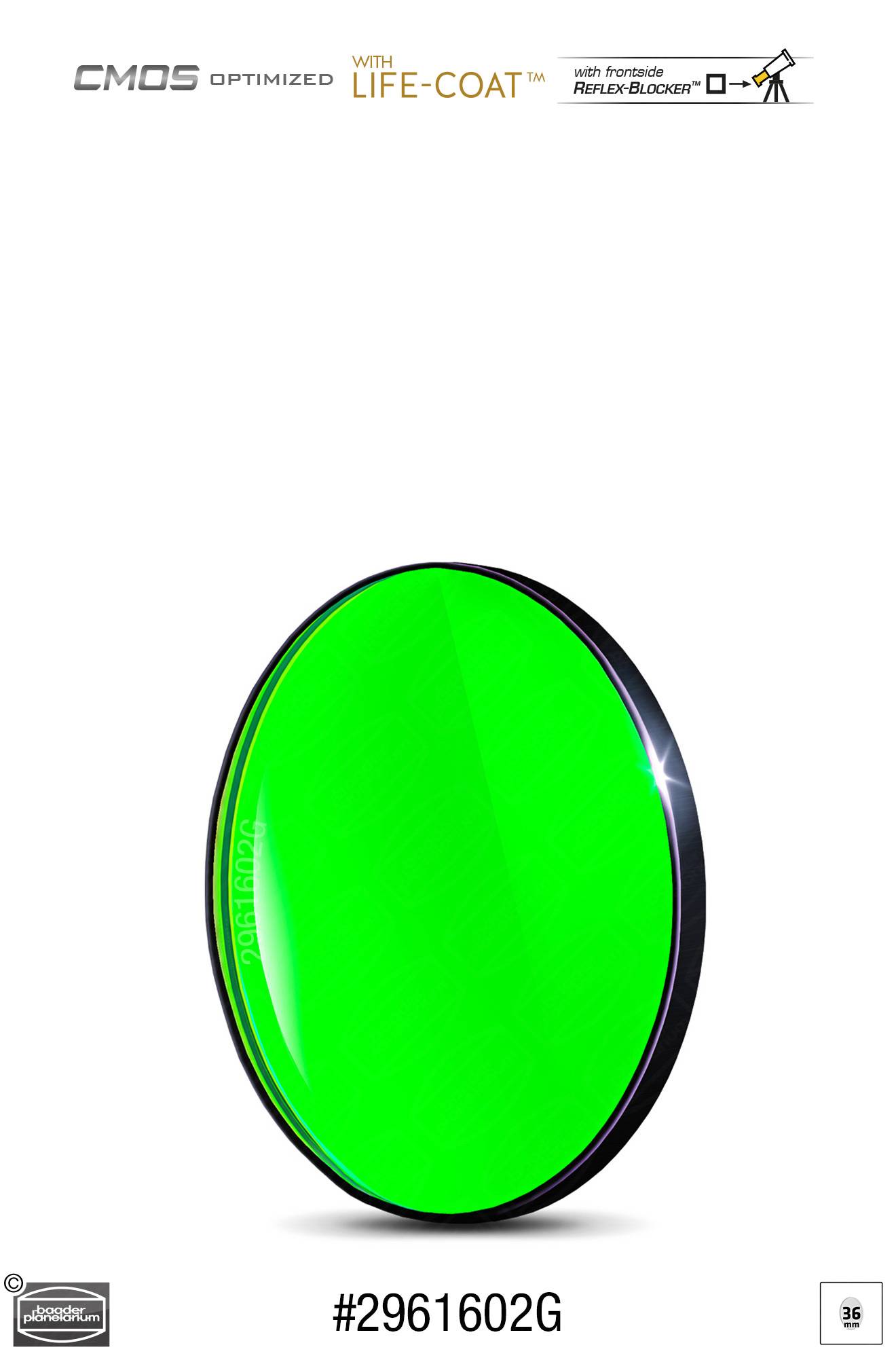 Baader RGB G Filtro 1¼" CMOS-ottimizzato Filtro L-RGB / CMOS