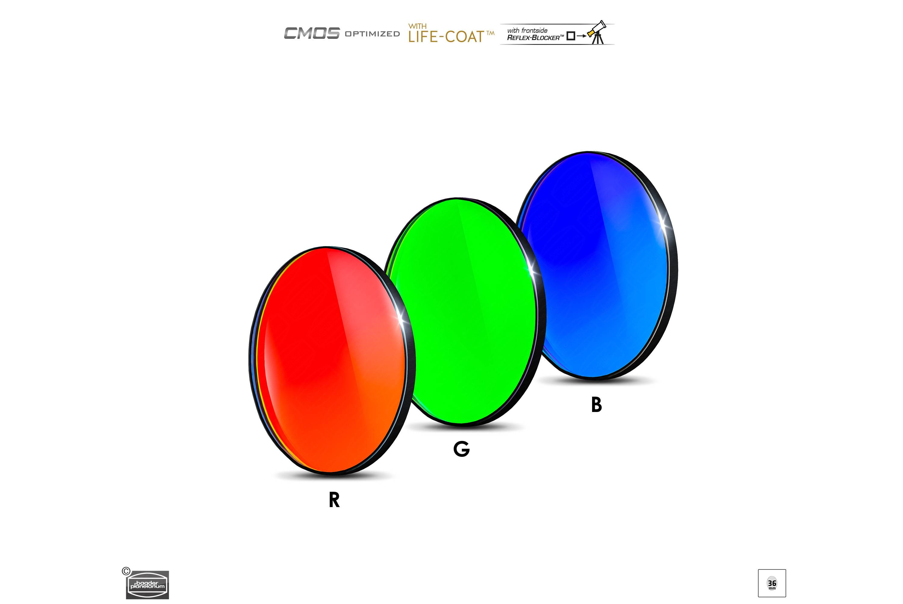 Baader RGB Filtro Set CMOS-ottimizzato Filtro L-RGB / CMOS