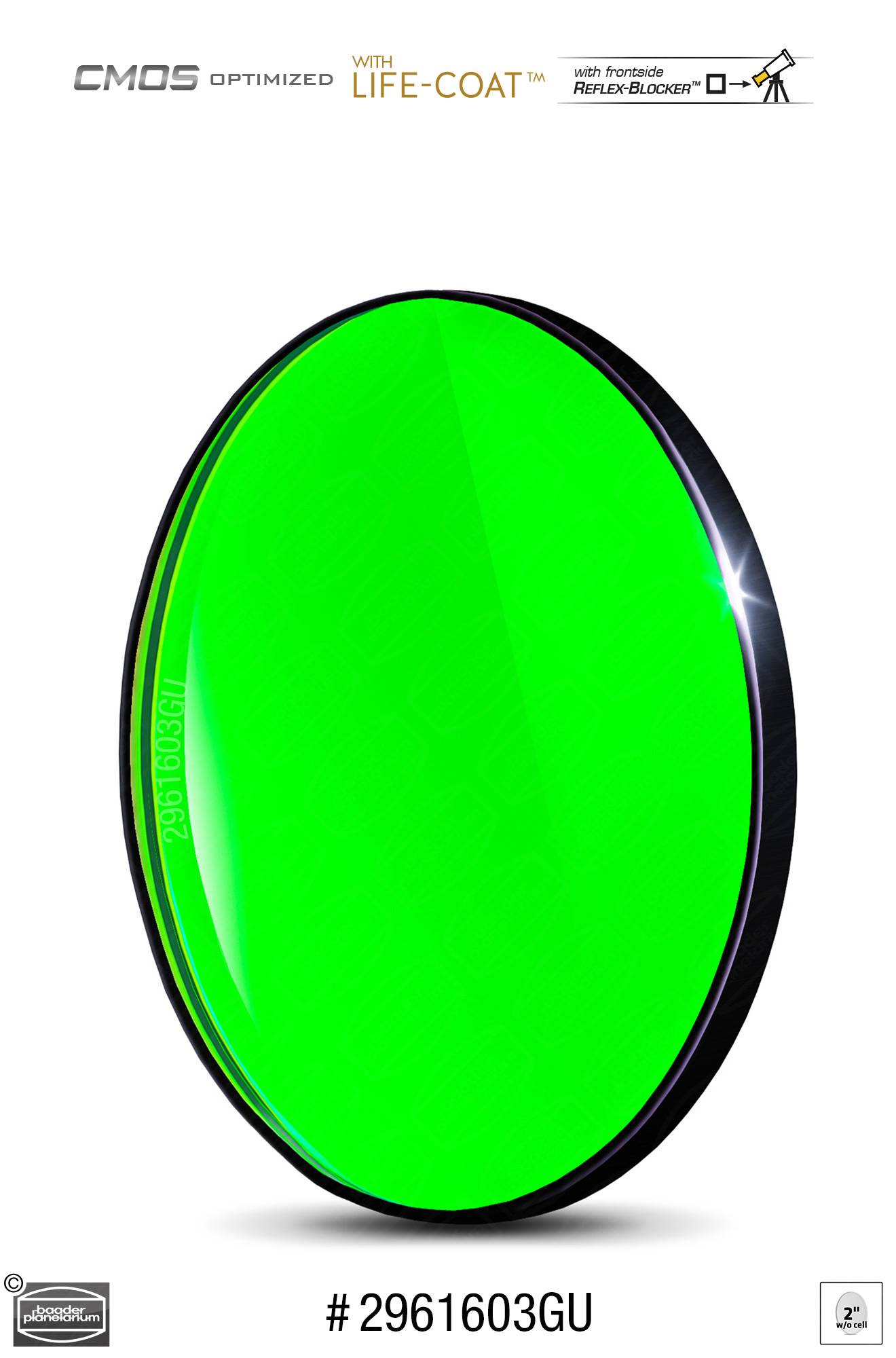 Baader RGB G Filtro 1¼" CMOS-ottimizzato Filtro L-RGB / CMOS