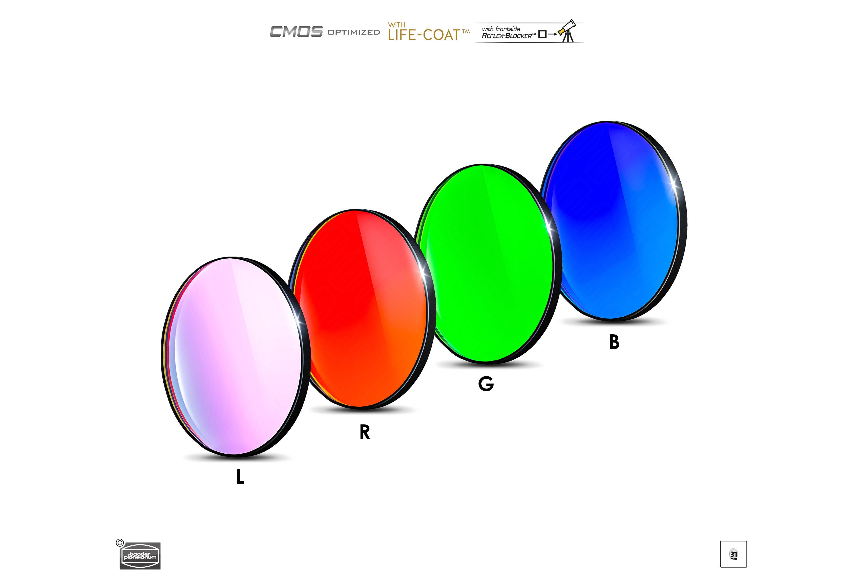Baader LRGB Filtro Set CMOS-ottimizzato Filtro L-RGB / CMOS