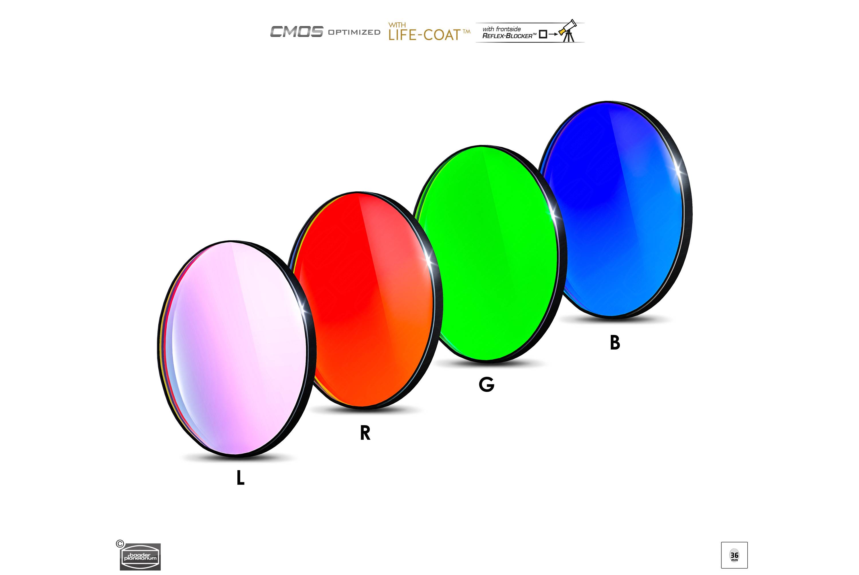 Baader LRGB Filtro Set CMOS-ottimizzato Filtro L-RGB / CMOS