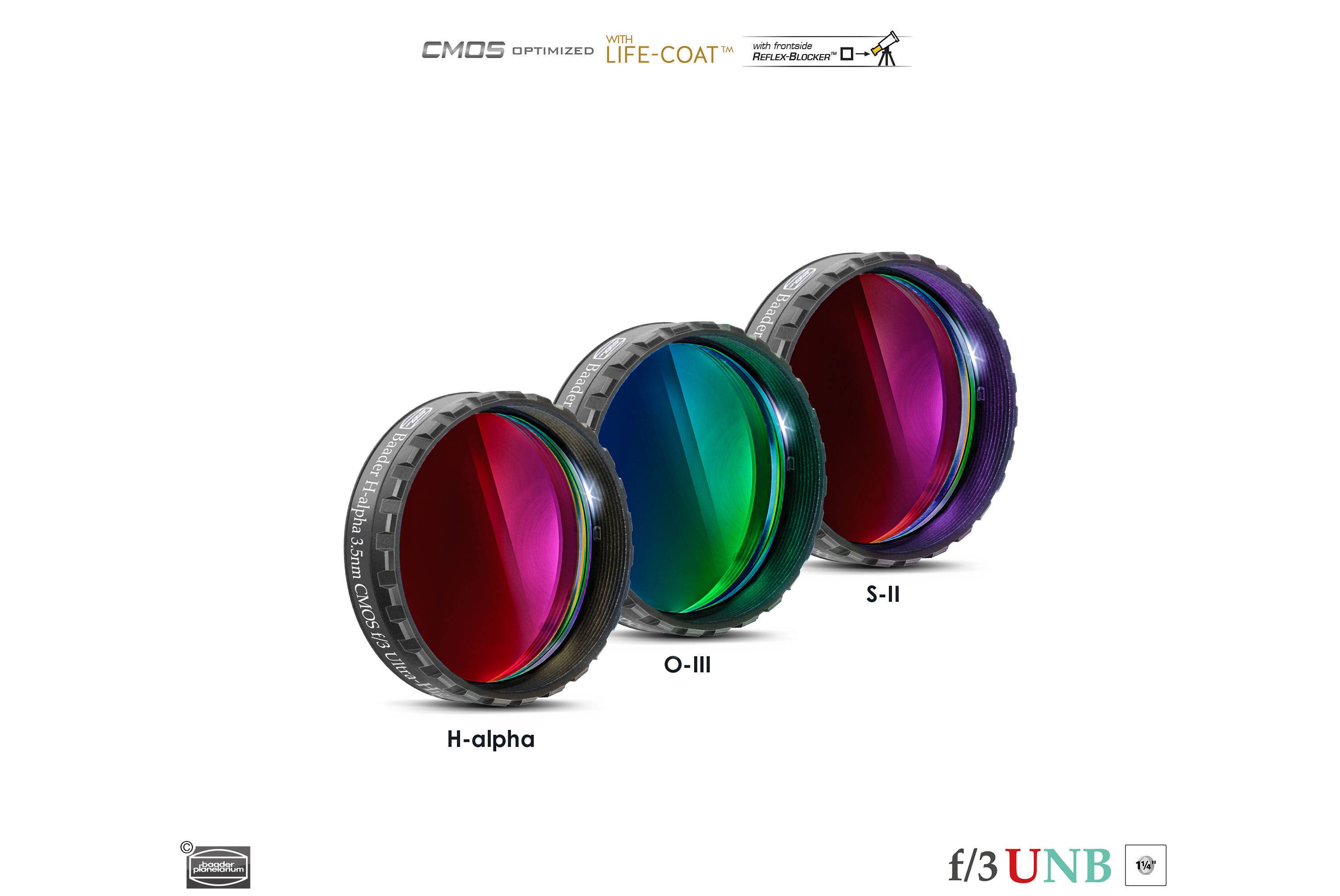 3.5 / 4nm f/3 Ultra-Highspeed Filtro-Set CMOS-ottimizzato (H-alpha / O-III / S-II) Filtro a Banda Stretta (Nebulare)