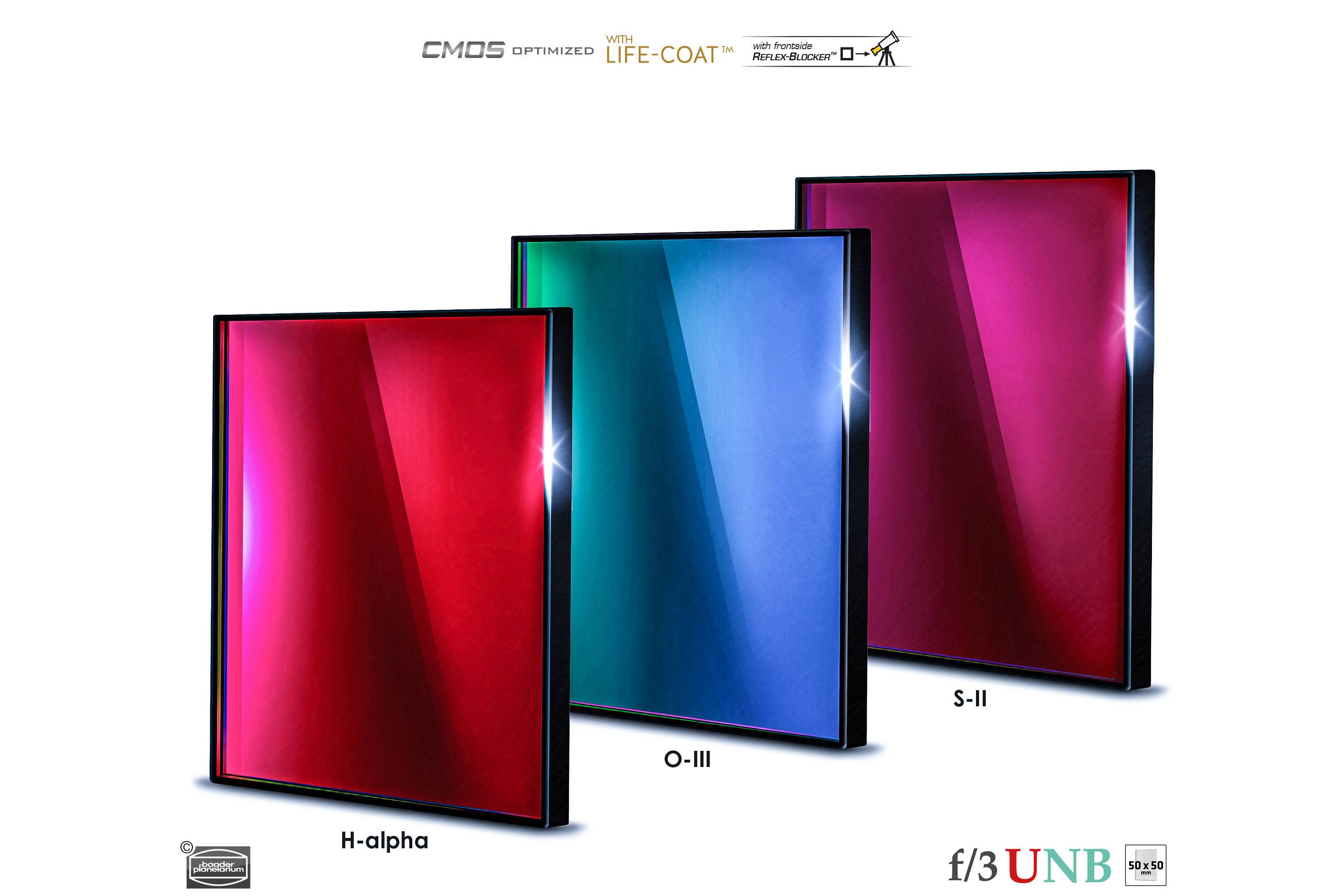 3.5 / 4nm f/3 Ultra-Highspeed Filtro-Set CMOS-ottimizzato (H-alpha / O-III / S-II) Filtro a Banda Stretta (Nebulare)