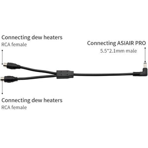 Cavo sdoppiatore DC Y con connettore coassiale su Cinch