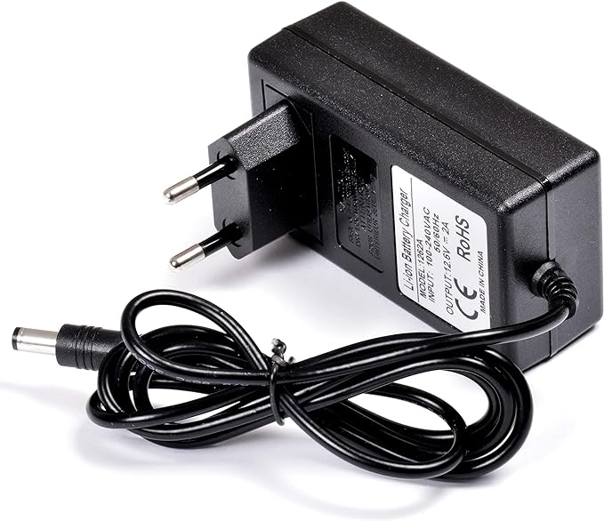 12,6V 2A Lithium-Akkuladegerät, kompatibel mit 12V und 11,1V