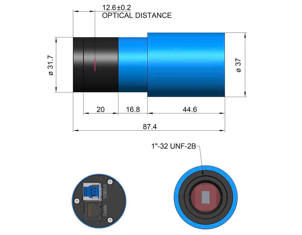 Giordano r gio 678c camera planetaria a colori sensore IMX678 8,3 megapixel USB 3 0 per astrofotografia, riprese planetarie o deep sky