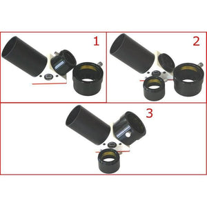 Lunt Solar Systems adattatore T2 su 2 per blocco filtri lunt per collegamento e compatibilità tra accessori ottici e fotografici
