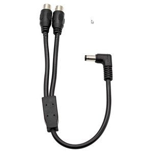 Cavo sdoppiatore DC Y con connettore coassiale su Cinch