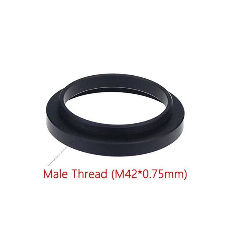 Take anello adattatore da M48x0,75 femmina a T2 M42x0,75 maschio in alluminio con backfocus 1 mm