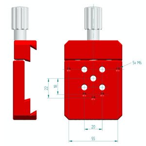 PrimaLuceLab morsetti per piastra a coda di rondine plus vixen losmandy per connessioni e supporto del setup astronomico