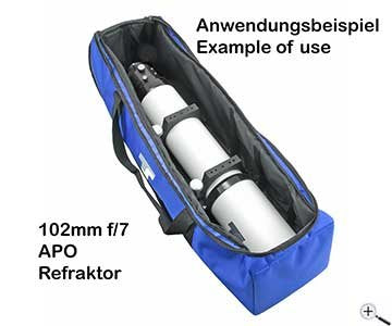 TS Optics borsa da trasporto imbottita con divisori interni flessibili, lunghezza 800 mm per trasporto e protezione dell'attrezzatura