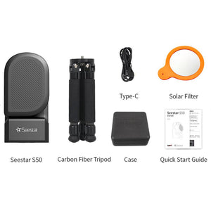 ZWO Seestar s50 telescopio smart apocromatico 50/250 con camera e montatura integrate per osservazione e astrofotografia smart all-in-one