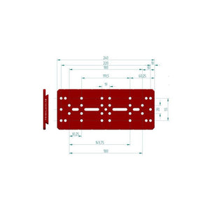 PrimaLuceLab piastra a coda di rondine plus tipo losmandy 240 mm per connessioni e supporto del setup astronomico
