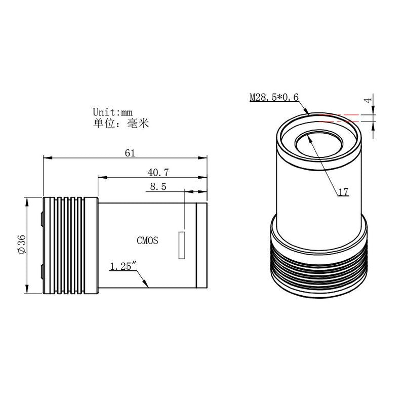 ZWO ASI174MM Mini camera guida monocromatica Sony IMX174 per riprese astronomiche, guida o imaging
