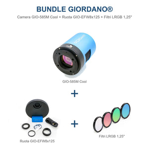 Bundle GIORDANO® GIO-585M Cool + Ruota Portafiltri GIO-EFW8x125 + Filtri LRGB 1,25"
