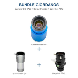 Bundle Planetario GIORDANO® GIO-678C + Barlow 2x + Correttore ADC ZWO