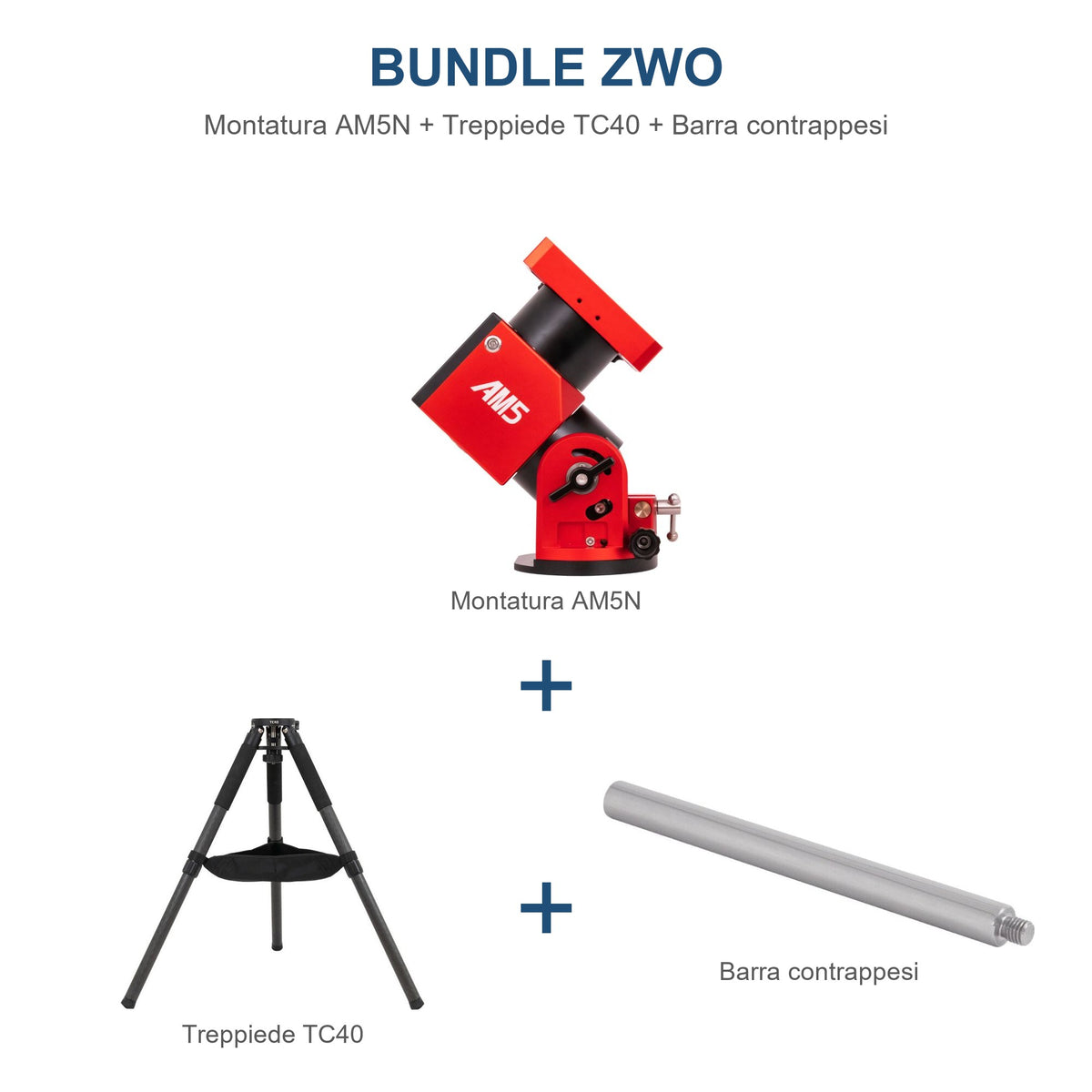 Bundle ZWO AM5N Gen.2 + Treppiede TC40 + Barra Contrappesi