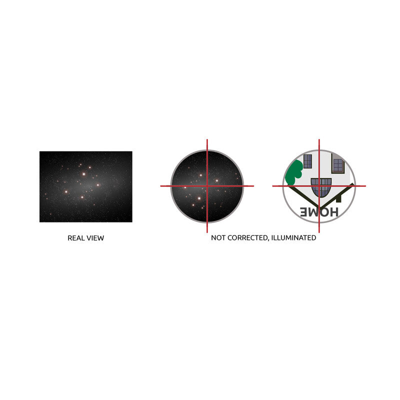 Omegon Cercatore illuminato 9x50, nero mirino ottico