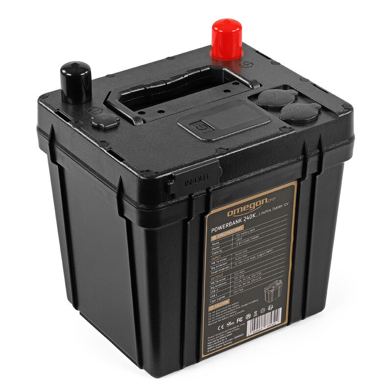Omegon Pro Powerbank 240k LiFePO4 768Wh 12V batterie